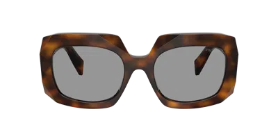 Prada 0pr B23s Oversized Square Tortoiseshell Sunglasses In Brown