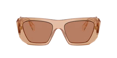 Prada Brown Cat Eye Ladies Sunglasses Pr B18s 28e90q 53 In Brown