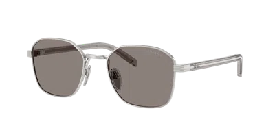 Prada Geometric-frame Sunglasses In Metallic