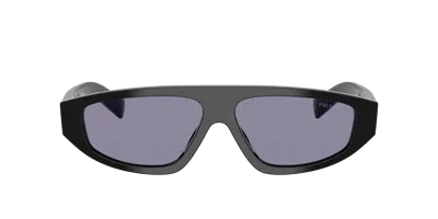 Prada 0pr C02s Angular Black Acetate Sunglasses