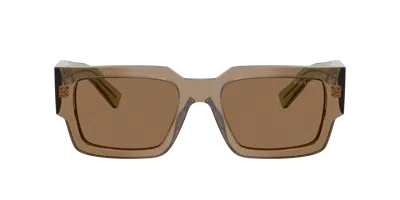 Prada Eyewear Rectangle Frame Sunglasses In Green