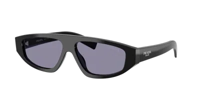 Prada 0pr C02s Angular Black Acetate Sunglasses In Black