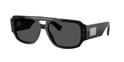 Dolce & Gabbana Dolce&gabbana 57mm Pilot Sunglasses In Black
