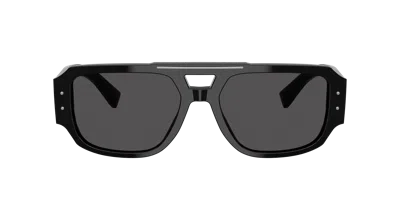 Dolce & Gabbana Dolce&gabbana 57mm Pilot Sunglasses In Black