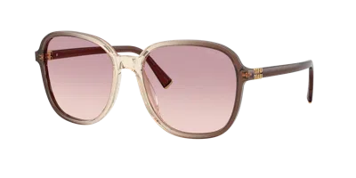 Miu Miu Woman Sunglass Mu B01s In Brown