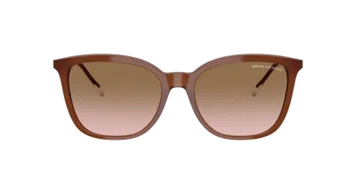Armani Exchange Woman Sunglass Ax4151sf In Brown