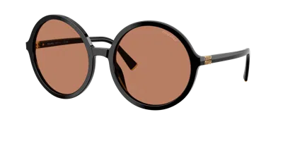 Miu Miu Woman Sunglass Mu B02s In Brown