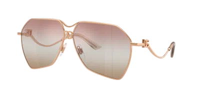 Dolce & Gabbana Geometric Sunglasses In Gold