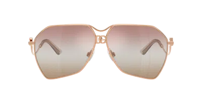 Dolce & Gabbana Geometric Sunglasses In Gold