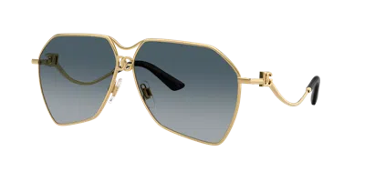 Dolce & Gabbana Full Frame Sunglasses In Gold