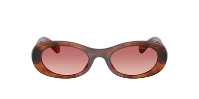 Miu Miu Tortoiseshell-pattern Oval-frame Sunglasses