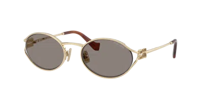 Miu Miu Woman Sunglass Mu 52ys In Gray