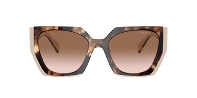 Prada Gradient Rectangular-frame Sunglasses In Brown