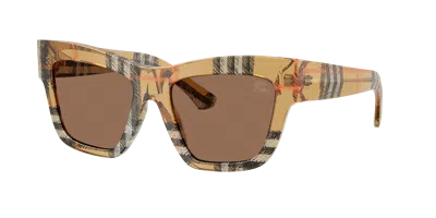 Burberry Woman Sunglass Be4449f In Brown