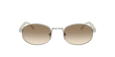 Prada Round-frame Sunglasses In Brown