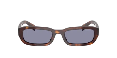 Prada Pr B06s 15w03n 53mm Womens Rectangle Sunglasses In Brown