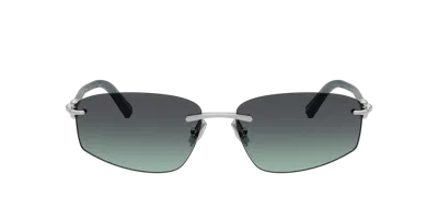 Tiffany & Co . 59mm Irregular Rectangular Sunglasses In Gray