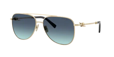 Tiffany & Co . Woman Sunglass Tf3116 In Gold