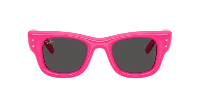 Ray Ban Rayban Rb4940 Wayfarer Puffer By Asap Rocky 683287 Lucido Fucsia Sunglasses In Pink