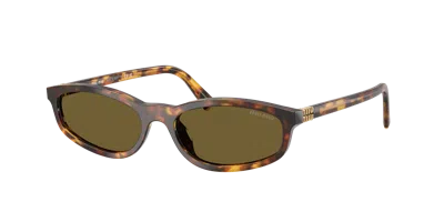 Miu Miu Woman Sunglass Mu A06sf In Brown