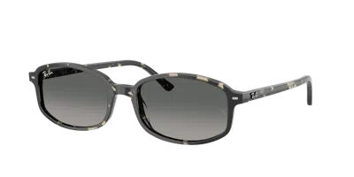 Ray Ban Sam Sunglasses Grey Havana Frame Grey Lenses 54-19 In Gray