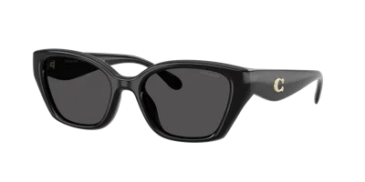 Coach Woman Sunglass Hc8434u Cby91 In Black