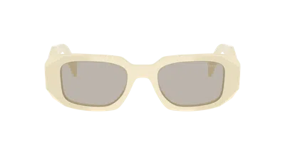 Prada Pr 17ws 21d5j2 49mm Womens Rectangle Sunglasses In Brown