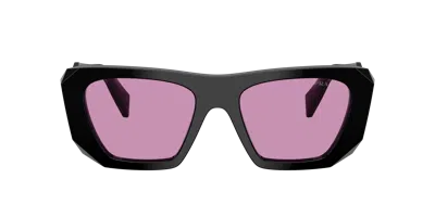 Prada Symbole Geometric-frame Sunglasses In Purple