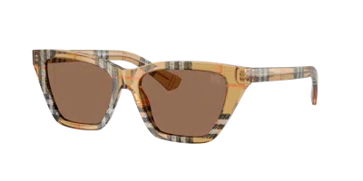 Burberry Woman Sunglass Be4468 In Brown