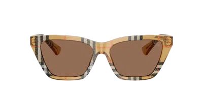 Burberry Woman Sunglass Be4468 In Brown