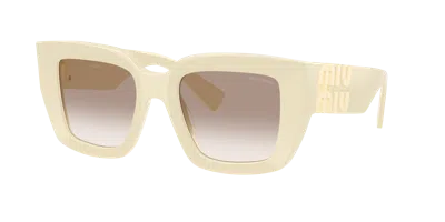 Miu Miu Sonnenbrille Mit Eckigem Gestell In Neutral