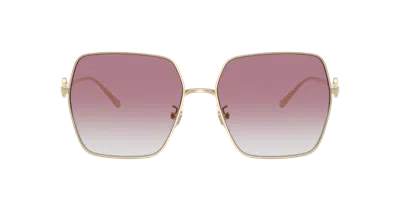 Tory Burch 58mm Gradient Square Sunglasses In Gold