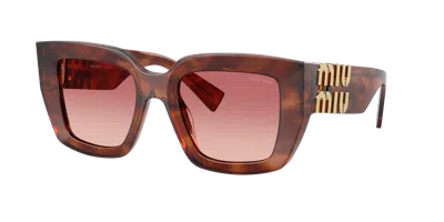 Miu Miu Sonnenbrille Mit Geometrischem Gestell In Brown