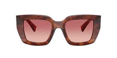 Miu Miu Sonnenbrille Mit Geometrischem Gestell In Brown