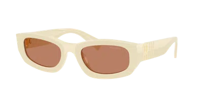 Miu Miu Woman Sunglass Mu B04sf In Brown