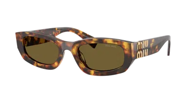 Miu Miu Woman Sunglass Mu B04sf In Brown