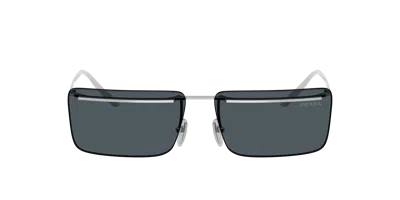 Prada Pr C53s 1bc70b Argento Sunglasses In Blue