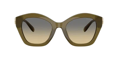 Coach Woman Sunglass Hc8421u Cad31 In Green