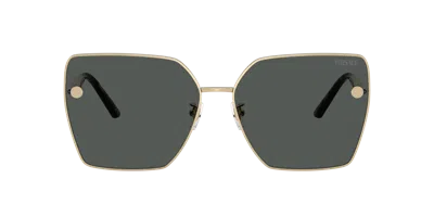 Versace Oversize Square Frame Sunglasses In Gold