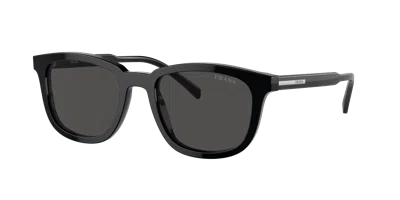 Prada Logo-engraved Square-frame Sunglasses In Black