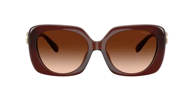 Coach Woman Sunglass Hc8422u Cad33 In Burgundy