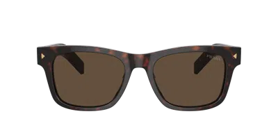 Prada Eyewear Square Frame Sunglasses In Radica Tortoise