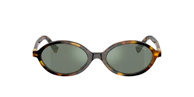 Miu Miu Regard Oval-frame Sunglasses In Brown