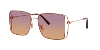 Coach Woman Sunglass Hc7174d Cw429 In Gold