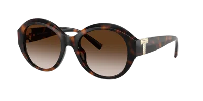 Tiffany & Co . Woman Sunglass Tf4227bu In Brown