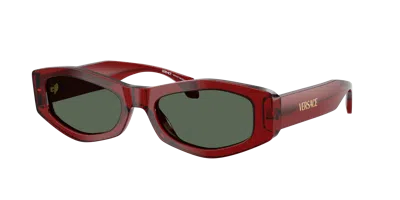 Versace Woman Sunglass Ve4487 In Burgundy