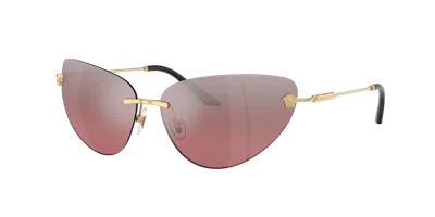 Versace Woman Sunglass Ve2281 In Gold