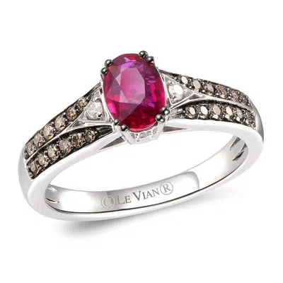 Le Vian Ladies Passion Ruby Rings Set In 14k Vanilla Gold In Multi