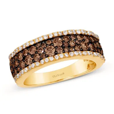 Le Vian Ladies Chocolate And Honey Rings Set In 14k Honey Gold In Multi