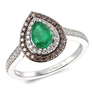 Le Vian Ladies Costa Smeralda Emeralds Rings Set In 14k Vanilla Gold In Multi